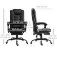 thumbnail image 2 of CoSoTower Chaise de Massage Vibrante à 7 Points, Chaise de Bureau Inclinable avec Repose-Pieds, Dossier Inclinable, Hauteur Réglable, Noir, 2 of 7
