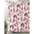 thumbnail image 2 of Fsddascl Botanical Red Shower Curtain Set - Standard 72" x 72" Washable Bathtub Curtain with 12 Hooks, Vintage Ferns Herbs Country Plant Leaf Waterproof Fabric Stall Shower Curtains for Bathroom, 2 of 6