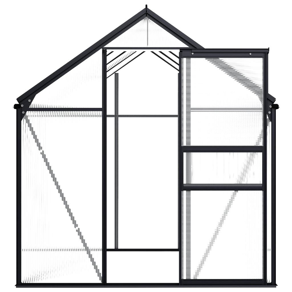 vidaXL Greenhouse Patio Grow House Outdoor Green House Anthracite Aluminum