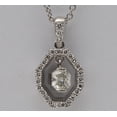 thumbnail image 2 of 18k White Gold Radiant Cut Vintage Halo Diamond Pendant (0.5 Ct,H Color,VS Clarity), 2 of 4