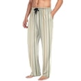 thumbnail image 5 of Pastel Vertical Stripes Men's Lightweight Pajama Bottoms Stretch Elastic Waist Side Pockets Spring Fall, 5 of 7