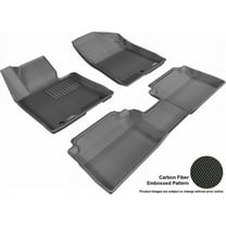 3D MAXpider 2013-2017 Fits Hyundai Elantra GT 1st Row 2nd Row Kagu Carbon Fiber Embossed Pattern Black Floor Mat L1HY01801509