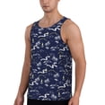 thumbnail image 2 of Fotbe Hawaiian Style Pattern Men's Quick Dry Workout Tank Top Gym Muscle Tee Fitness Bodybuilding Sleeveless T Shirt Breathable Workout Shirt-, 2 of 9