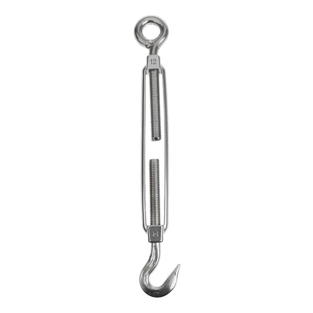 GUOOL Stainless Steel 304 Hook & Eye Turnbuckle Heavy Duty Wire Rope