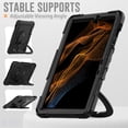 thumbnail image 5 of for Samsung Galaxy Tab S8/S7 Case 11 inch, 360 Rotating Shockproof Cover with Stand, Handle, Shoulder Strap (SM-X700/SM-T870), Black, 5 of 7
