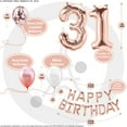 thumbnail image 4 of 31st Rose Gold Birthday Party Decorations, Party Supplies, Birthday Banner, 31st Photo Props, 31 Birthday Decorations, 31 Sash, 31 Balloons, 4 of 4