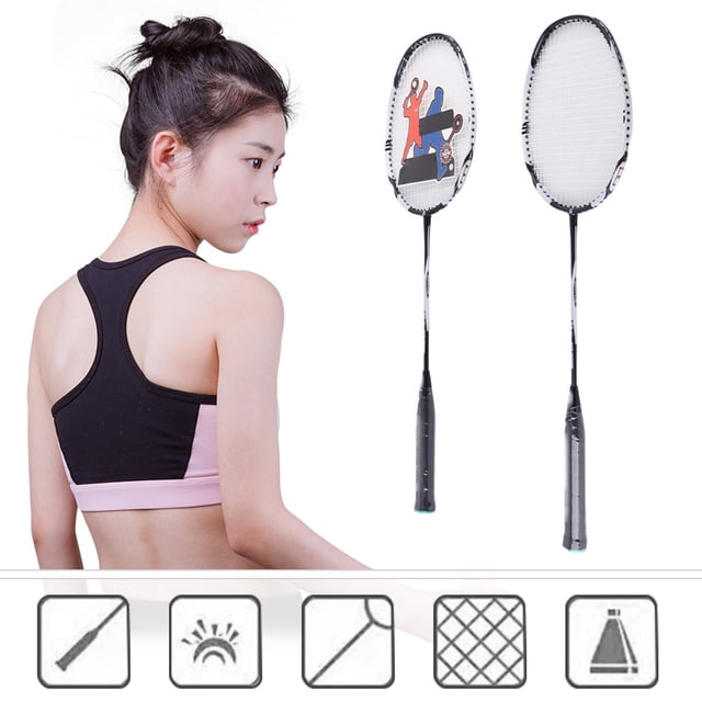Badminton Racket, Lightweight Professional Badminton Rackets, Replacement Badminton Equipment with Bag for Kids + Adults, for 2 Players Badminton Racket Sets Backyard Game