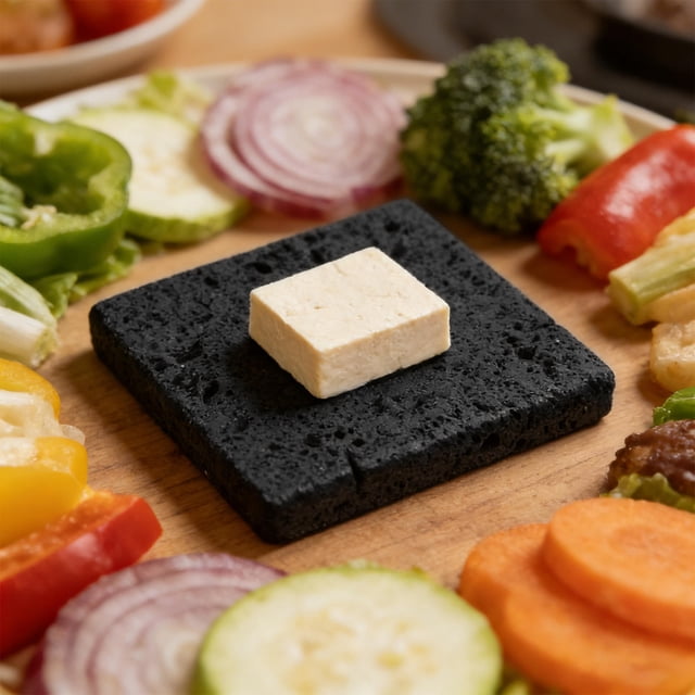 FOMIYES Piedra Para Steak Y En Barbacoa Con Superficie Antiadherente