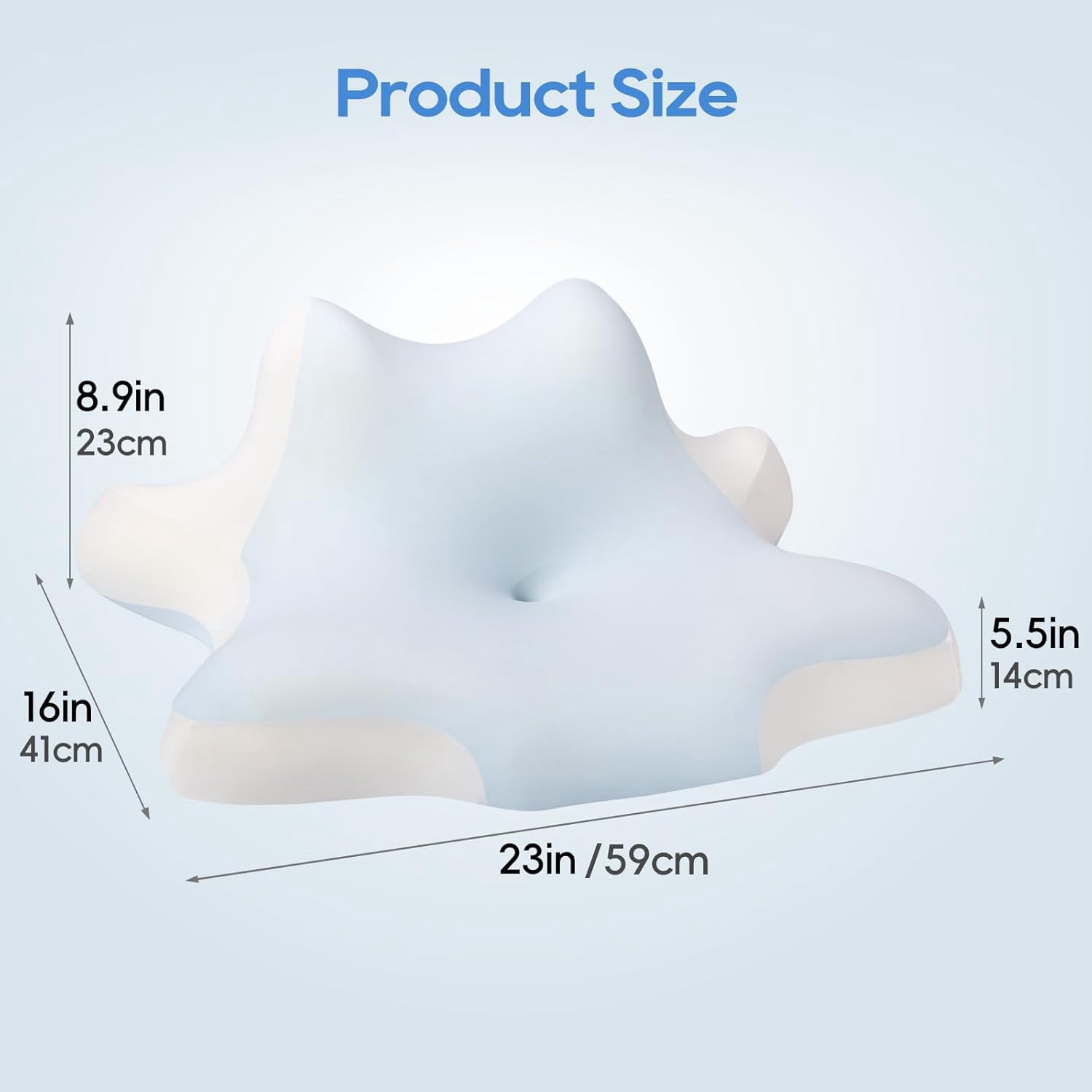 Aorsher Wedge Pillow for Reading and Sleeping, Contour Memory Foam Bed Wedge for Pain Relief, Multi-Use Support Cushion for Snoring, Sitting Up in Bed, Maternity Belly & Prone Position