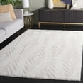 thumbnail image 2 of SAFAVIEH Rumi Elsie Geometric Polyester Shag Area Rug, Ivory/Light Beige, 9' x 12', 2 of 7