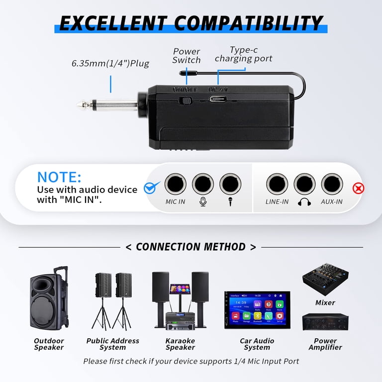 DAMMYTY Dual Wireless Handheld Dynamic Microphone System photo 5