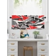 thumbnail image 5 of Valances for Windows Color Block Triangle Rod Pocket Cafe Window Treatments Valance Curtains for Kitchen Bathroom Laundry Basement Windows 54"x18", 5 of 9