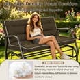 thumbnail image 6 of 63"x40" Outdoor Swing Cushion with Backrest, Memory Foam, Tie Straps, Oxford Fabric Replacement for Porch Bench 2/3 Seater, 6 of 7
