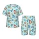 thumbnail image 1 of Balery Sea Shells 2 Conjunto de Pijama Infantil de Manga Corta con Estampado – Ropa de Dormir de Algodón Suave-3X-Large, 1 of 6