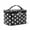 Black White, variant on Glossy Polka Dot PVC Makeup Bag, Waterproof Large Capacity Travel Cosmetic Pouch with Handle, Zippered Toiletry Storage Organizer for Shampoo Brushes Skincare (Orange-Red)