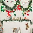 thumbnail image 5 of RBCKVXZ 6.7 Feet Green White Christmas Metallic Tinsels Twists Hanging Garland with Light for Home Mantle Xmas Tree Staircase Railing Holiday Party Indoor Outdoor Decorations, 5 of 6