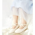 thumbnail image 3 of Kiderence Girls Flat Mary Jane Shoes School Party Dress Ballerina Shoe (Toddler/Little Kids) Off White-9M, 3 of 6