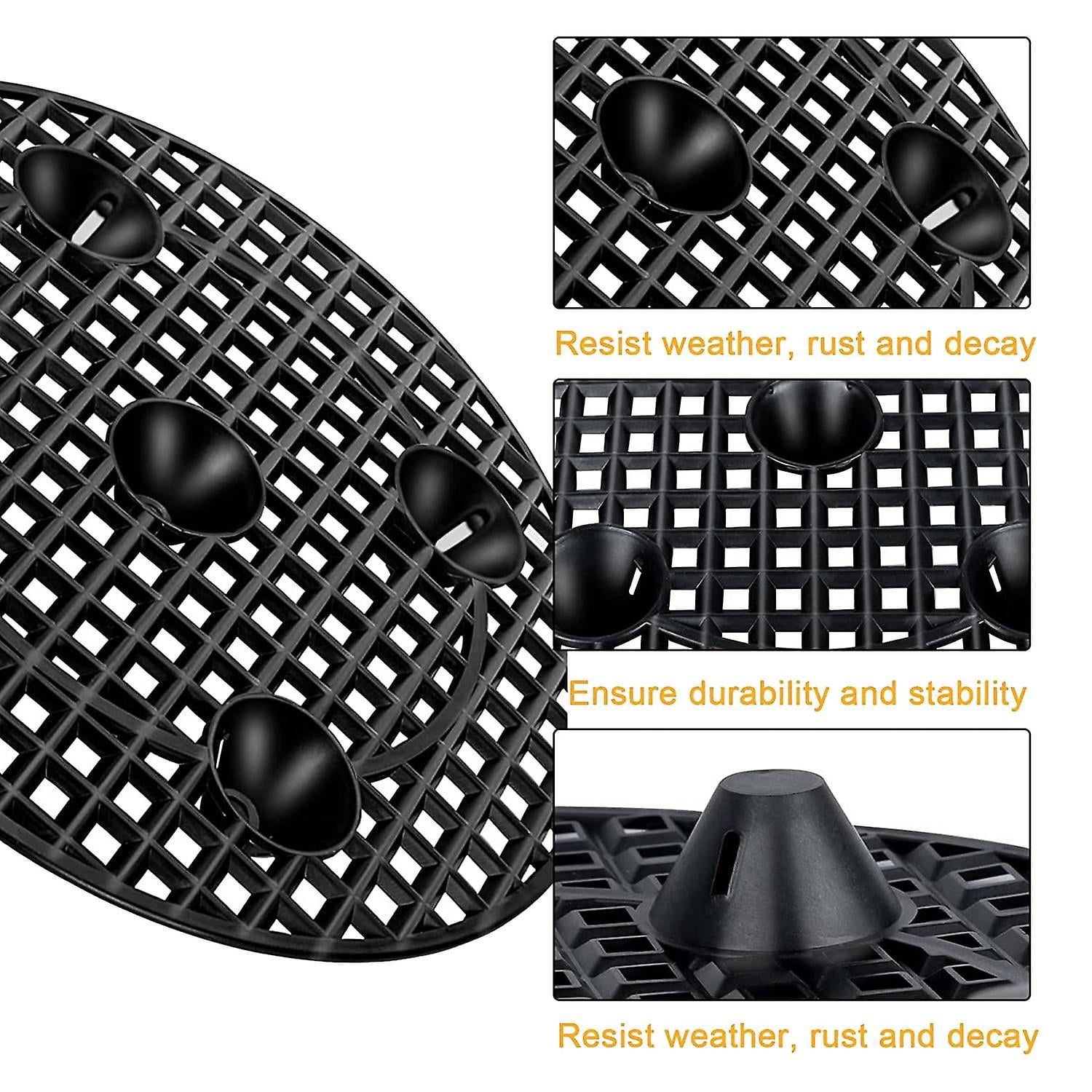 Lot De 6 Supports Surélevés Pour Pots De Fleurs Ronds - Diamètre 30cm - Plastique Solide, Améliore La Circulation D'air - 4