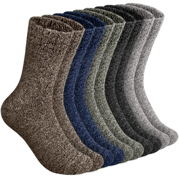 Mens Merino Wool Socks Winter Warm Hiking Thick Thermal Cozy Boot Crew