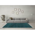thumbnail image 3 of Ahgly Company Indoor Round Oriental Light Blue Modern Area Rugs, 5' Round, 3 of 4