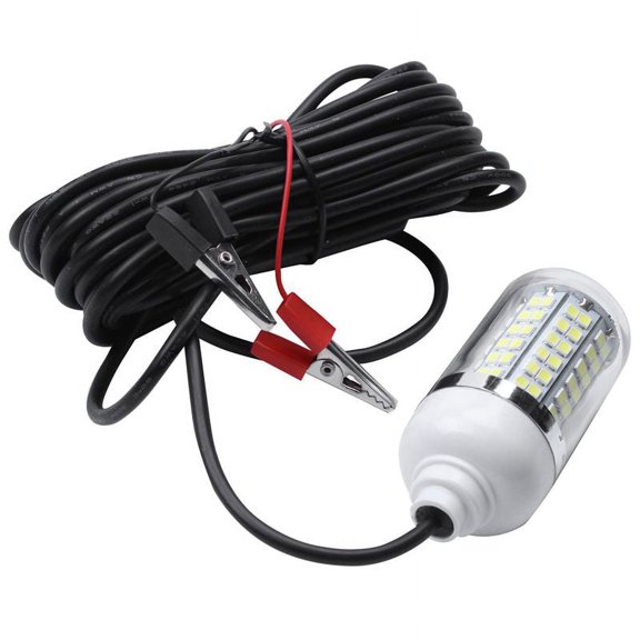 12V 15W Fishing Light 108Pcs 2835 Led Underwater Fishing Light Lures Fish Finder Lamp Attracts Prawns Krill (White white light)