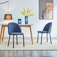 thumbnail image 3 of Noble House Dining chairs(2-pack),Plush Padded Comfort seat,Sturdy Metal Frame,Blue, 3 of 6