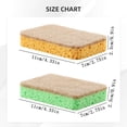 thumbnail image 3 of 1 Pack Non-Scratch Scrub Sponge, Natural Kitchen Sponges for Cleaning Kitchen, Scratch Free Biodegradable Sponges for Dishes, No-Stick Cookware（Yellow）, 3 of 5