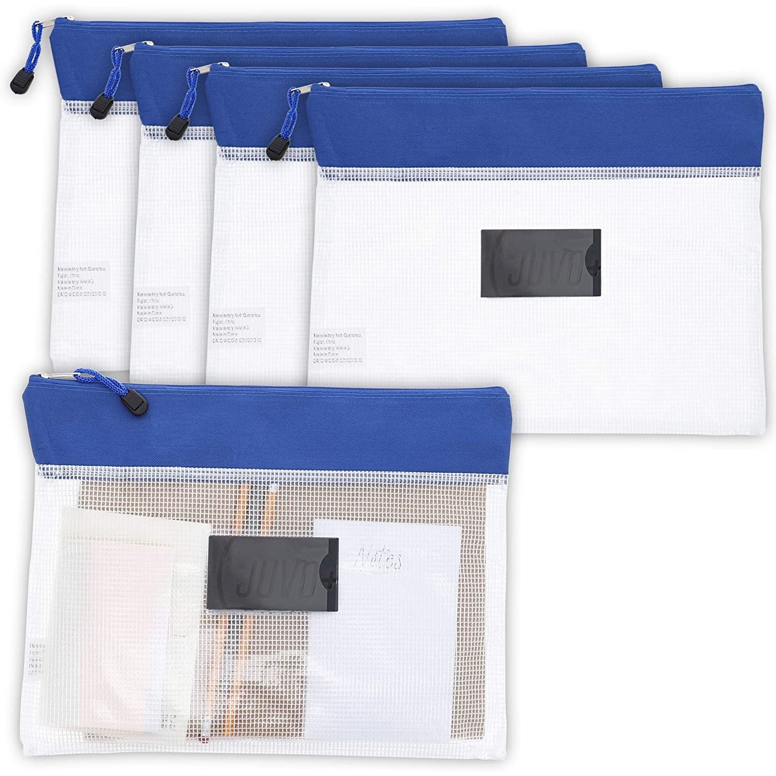 12 Count Juvale Clear Zipper Pouch for 3 Ring Binder Binder Pouches