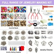 Jewelry Making Kit, 1960 pcs Jewelry Making Supplies Includes Jewelry Beads, Instructions, Findings, Wire for Bracelet, Necklace, Earrings Making Kit for Adults by Inscraft
