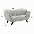 thumbnail image 5 of Naeli Loveseat- Rounded Light Gray Boucle- 65 Inch Solid Pine Wood, 5 of 6