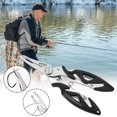 thumbnail image 5 of Ovzne Multi-Function Fishing Pliers - Stainless Steel Elbow Design With Scissors, For Pe Line Cutting, Hook Binding Changing, Lightweight 53G, Available In Black, Silver, Orange, 5 of 5