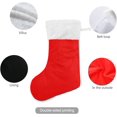 thumbnail image 3 of Coolnut 17.7 Inch Christmas Stockings, Plain Bright Red Solid Color Presonalized Large Stocking Sock for Family Holiday Xmas Party Decorations 1PC, 3 of 7