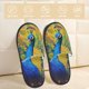 thumbnail image 2 of Fotbe Peacocks Pantuflas Peludas para Mujer con Estampado, Zapatillas de Peluche, Zapatos de Invierno para Casa, Uso Interior y Exterior-Medium, 2 of 8