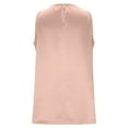 thumbnail image 5 of Inverlee Elegant Cowl Neck Tank Tops for Women Solid Asymmetrical Blouse Trendy Sleeveless Satin Shirts, 5 of 9