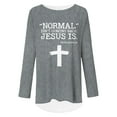 thumbnail image 2 of CLOOCL Letter Shirts for Women Tee Normal Isn't Coming Back Jesus Is Revelation Tops Plus Size, 2 of 6