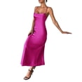 thumbnail image 2 of SAYOO Vestido de mujer casual, vestido de cintura sin mangas de color sólido SAYOO moda, 2 of 6