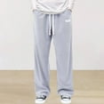 thumbnail image 2 of Mens Baggy Sweatpants Straight Leg Straight Cut Lightweight Plus Size Pants Streetwear Spring Fall Grey L, 2 of 4