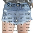 thumbnail image 3 of Women's Casual Denim Shorts, High Waist Ripped Straight Leg Distressed Frayed Hem Stretchy Comfort Summer Versatile Jean Shorts for Women,Light Blue S, 3 of 4