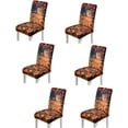 thumbnail image 3 of Autumn Maple Leaf Owl Thanksgiving Chair Covers Set of 6 Spandex Stretch Parsons Chair Slipcovers for Dining Room Universal Removable Washable Chairs Seat Covers Protector for Fall Decor, 3 of 7