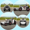 thumbnail image 2 of Kids Bikes Aosom Kids ATV Quad Car with Back Trailer, 6V Electric Ride On Car with Forward Backward Function, Wear-Resistant Wheels for Toddlers Ages 18-36 Months, White,Kids Riding Toys, 2 of 10