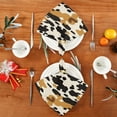 thumbnail image 4 of Coolnut Brown Cow Print Pattern Cloth Napkins Set of 6,20x20 Inches Napkins Cloth Washable Reusable Soft for Dinner,Wedding,Parties,Home Dinner,Tableative Decor Gift, 4 of 7