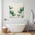thumbnail image 3 of Green Floral Wall Art Painting on Canvas, Elegant Tulip Vintage Wildflower Plant Canvas Art Home Prints Wall Art Framed Modern Artwork for Living Room Bedroom Wall Decor 16x16in, 3 of 9