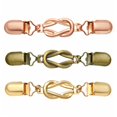 thumbnail image 3 of 6 Part Metal Mixture Dress Clamps Set Thin Plan For Cardigans Scarves Blouses Back Waist Belt Secure Clasps, 3 of 9
