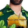 thumbnail image 5 of Saint Patrick's Day Men's Short Sleeve Spread Collar Hawaiian Shirts, Casual Printed Button Down Summer Beach Tops, Unisex Men's Shirts, 5 of 6