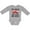 AC-Heather Grey, variant on Uncle Firefighter for Nephew Boys or Girls Long Sleeve Baby Bodysuit