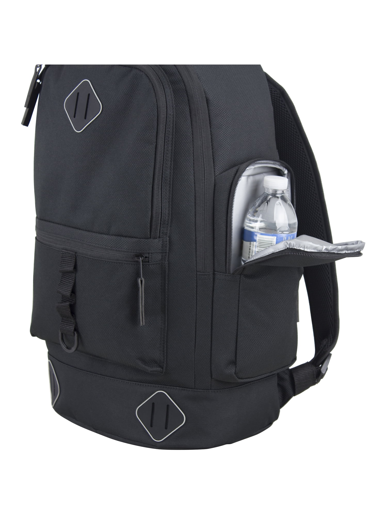 Eastsport Lenox Large Stylish Backpack Diaper Bag with Changing Pad, Black