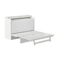 thumbnail image 4 of Northfield Queen Solid Wood Modern Murphy Bed Chest with Mattress in White, 4 of 7