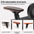 thumbnail image 4 of COOLHUT Ergonomic Office Chair, 360° Swivel High Back Home Desk Chair, 3D Adjustable Armrest & Headrest, Seat Height Adjustable Computer Chair with Lumbar Support, Home Gaming Chair, 4 of 10