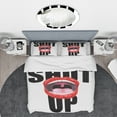 thumbnail image 2 of Designart 'Female Lips' Glam Duvet Cover Set, 2 of 4