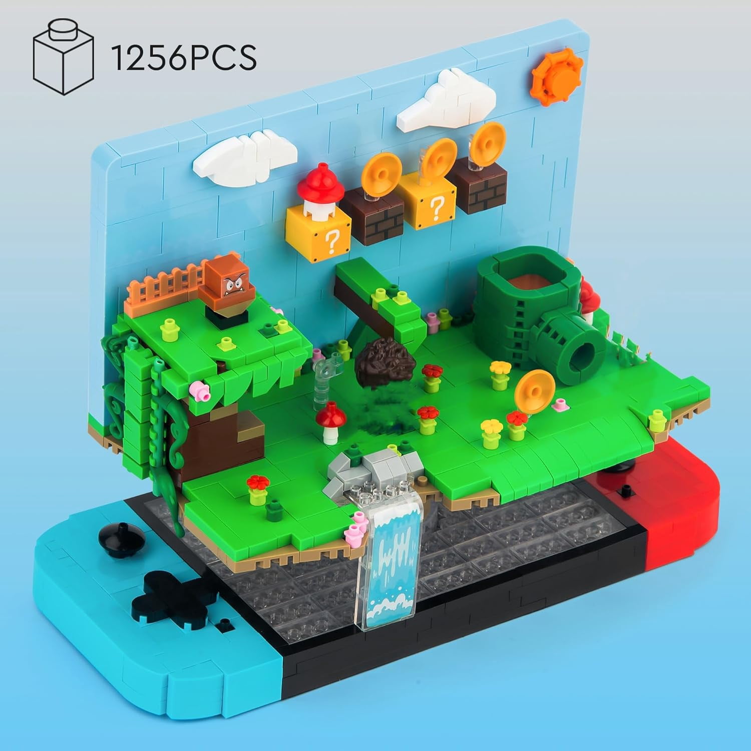 Super Game Building Sets,Cool Building Blocks Kits for Adults, 3D Anime Scene Model Creative Idea Gift for Boys Teens Kids 8+ (1256 Pieces)